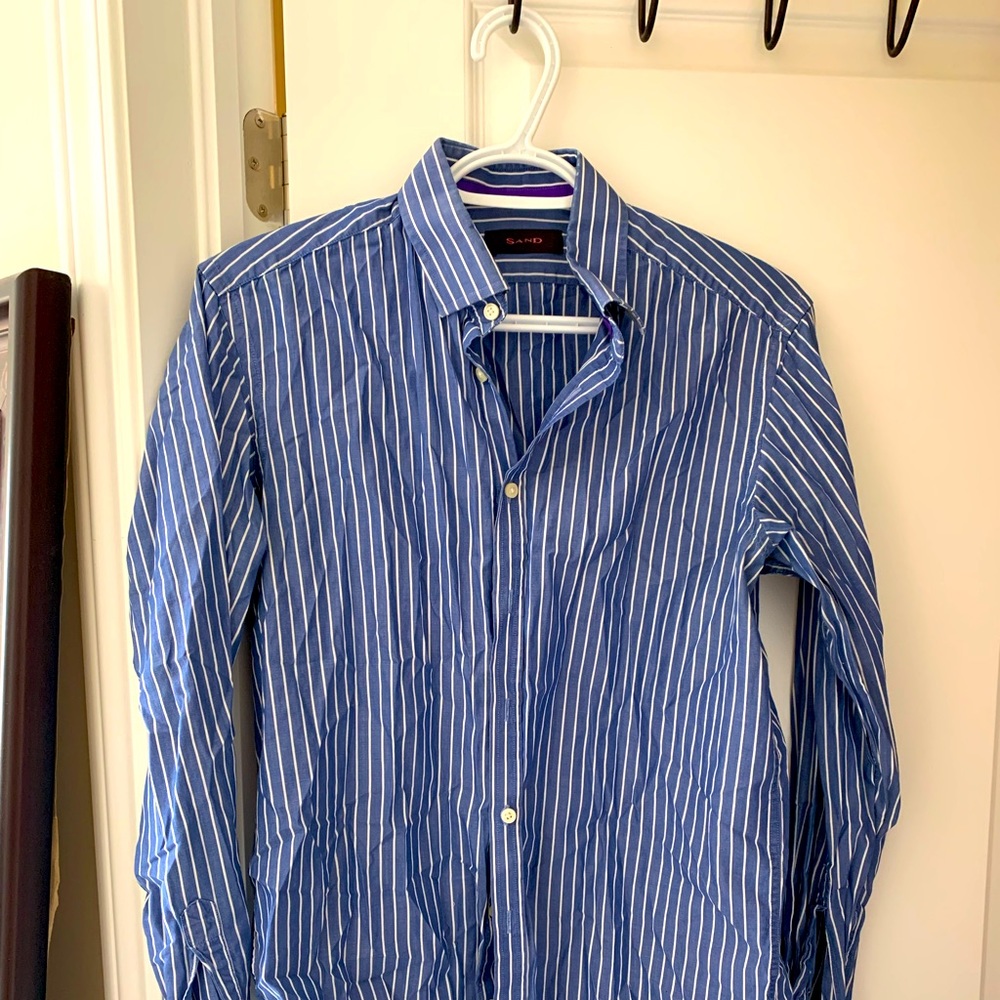 Blue and White Small Button Down Shirt